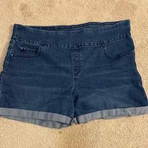 Time and Tru Dark Blue Denim Jean Shorts